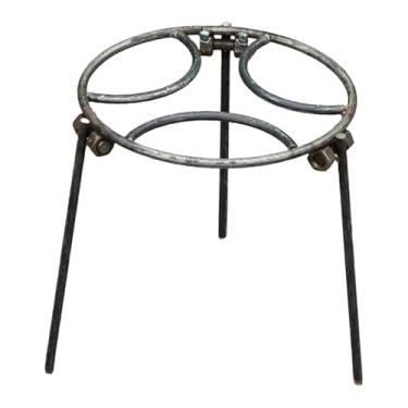 Imagem de UGPLM Tripé para fogueira, suporte para panelas, churrasqueira dobrável para camping, ideal para cozinhar em fogo aberto em mochilões e churrascos, 19cm