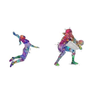 Imagem de Quadros Volleyball 33x24cm - Vidro e Moldura Branca