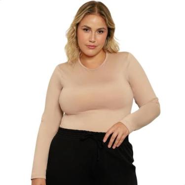 Imagem de Blusa de Frio Feminina Térmica Peluciada Plus Size Inverno - DC Têxtil