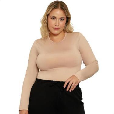 Imagem de Blusa de Frio Feminina Térmica Peluciada Plus Size Inverno - DC Têxtil
