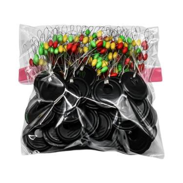 Imagem de Boias De Pesca De Borracha Coloridas 180 Ou 600 Peças, Boia Oval Cilín