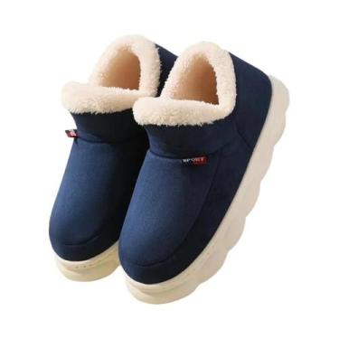 Imagem de Chinelos Casuais De Algodão Quentes Para O Inverno Femininos, Pantufas