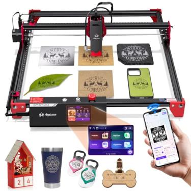 Imagem de AlgoLaser Máquina de gravação a laser de 10 W - Gravador/cortador a laser com tela sensível ao toque inteligente de 3,5 polegadas e sistema AlgoOS, velocidade de 12000 mm/min, ponto a laser de 0,05 mm