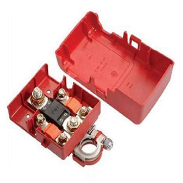 Imagem de Conector terminal de distribuição de bateria fundida de carro 32V 400A Grampos de liberação rápida para acessórios de carro (vermelho)