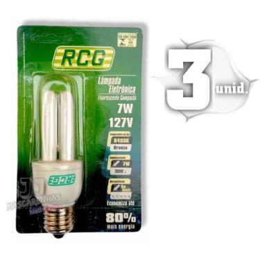 Imagem de Lampada Fluorescente Rcg Luz Branca Nova 127v 7w 6400k 03un