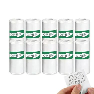 Imagem de Mini papel autoadesivo brilhante para impressora térmica para câmera infantil etiqueta de impressão de foto portátil, papel de impressora de 57 * 25 mm para a maioria das impressoras de bolso (15
