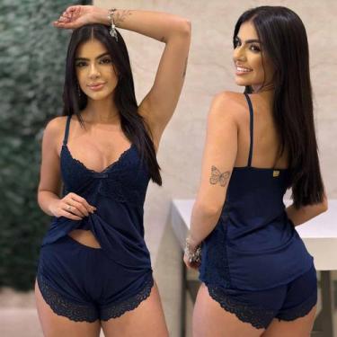 Imagem de Baby Doll Sexy Curto Confortável  Renda Tendência Roupa de Dormi  - Li