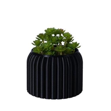 Imagem de Cachepot Rajado P - Adornos - Galanta, Preto