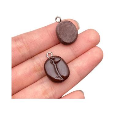 Imagem de Conjunto De Pingentes Realistas De Grãos De Café E Xícaras, 10 Peças, 