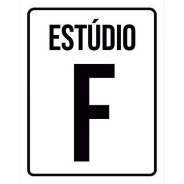 Imagem de Kit 10 Placas Estúdio F 27X35 - Sinalizo