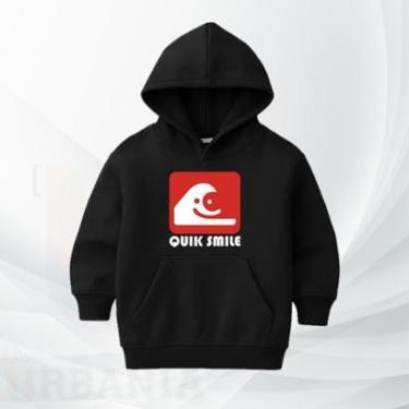 Imagem de Moletom Infantil Premium Quik Smile Moleton estampado Menino Menina Inverno Blusão Casaco de frio-Unissex