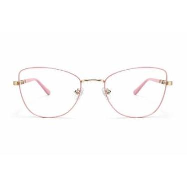 Imagem de Armação Óculos Quadrada Haste Detalhe Fashion-Feminino