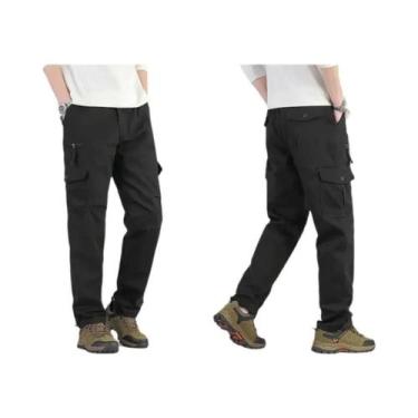 Imagem de Calças Táticas Cargo Masculinas De Tamanho Grande Com Cintura Elástica