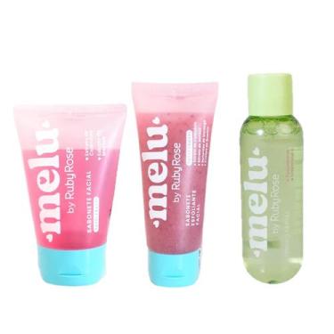 Imagem de Kit Tônico Facial + Sabonete Facial + Sabonete esfoliante Melu by Ruby