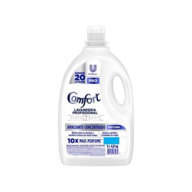 Imagem de Amaciante Comfort Concentrado Perfect White 5 litros, sem Fragrância, 
