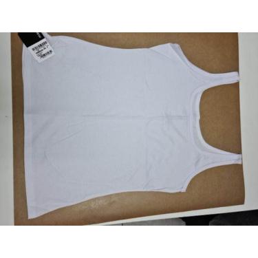 Imagem de Blusa Regata Feminina Básica Adulto, Algodão, Malwee 4494., G, Branco