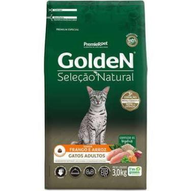 Imagem de Ração Seca Golden para gatos adultos sabor frango e arroz 3kg. - Premi