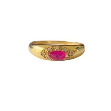 Imagem de Anel Formatura Ouro 18k e Zircônia Rosa Ishizaki - 2.81 - Ishizaki Ali