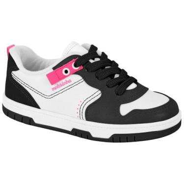 Imagem de Tênis Molekinha 2562.106 Menina - Branco/Preto, Branco, Preto, 31