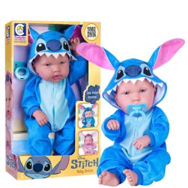 Imagem de Boneca Com Roupa Stitch Bebê Reborn Baby 2910 Cotiplas