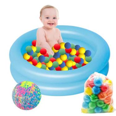 Imagem de Piscina Inflável Bebe 28L Bolinhas Bola Praia Infantil - KIDSBEHAPPY, 