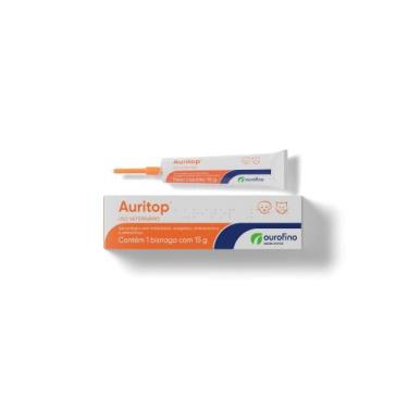 Imagem de Gel Otológico Ourofino Auritop Para Cães E Gatos - 15g - Ouro fino