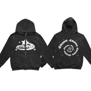 Imagem de Moletom Feminino Oversized Retro Com Estampa De Estrela Y2K Estilo Str