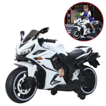 Imagem de Mini Moto Motinha Elétrica Infantil Bateria 12V Som Farol Led Brinqway Bw301