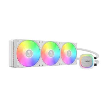 Imagem de Water cooler gamdias aura gl 360 v2 wh argb 360mm amd/intel branco