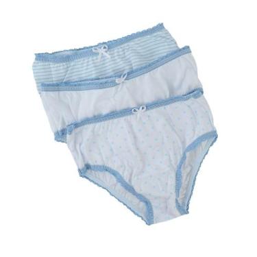 Imagem de Calcinha Infantil Feminina Lupo Lobinha Estampada Kit 3 Pçs, PP