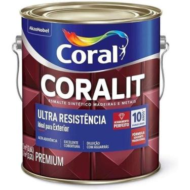 Imagem de Esmalte Coralit Ultra Resistência Branco Fosco 3,6L