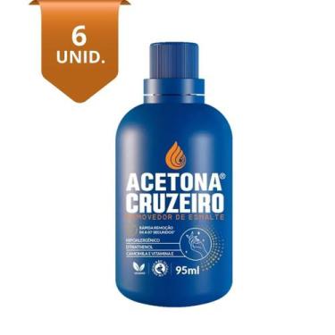 Imagem de KIT 6 Acetona Removedor de Esmalte Cruzeiro ORIGINAL 95ml
