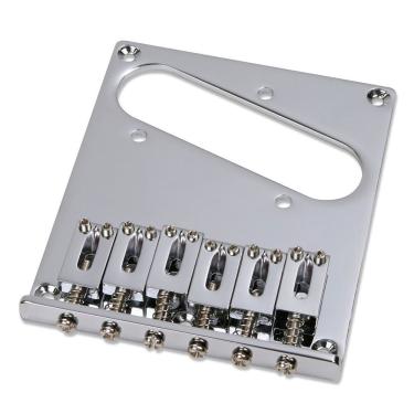 Imagem de Ponte para Guitarra Modelo Telecaster EG14-CR com 6 Saddles Individuais Cromada Prata Spirit