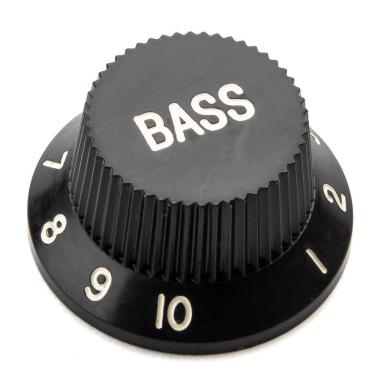 Imagem de Kit 4 Knobs Plásticos PST-BASS-BK para Instrumentos com Indicação BASS Preto Spirit