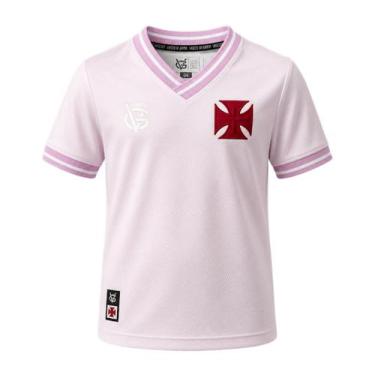 Imagem de Camisa Vasco da Gama VG Cruz De Malta Rosa - Infantil Tamanho:12Cor:Ro