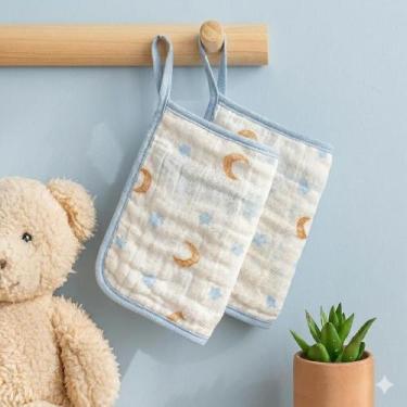 Imagem de Toalha Fraldinha de Boca Bebe Soft 100% Algodão Chupeta Absorvente Pre