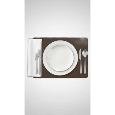 Imagem de Jogo Americano Marrom PVC 29x44cm Kit 8 Peças - Congratulations Store