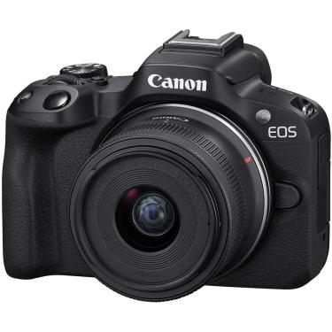 Imagem de Câmera Mirrorless Canon Eos R50 com Sensor CMOS APS-C de 24,2 MP e Lente 18-45mm Preto