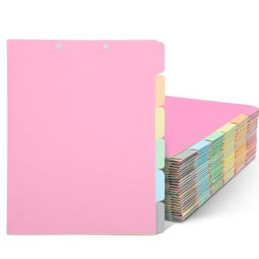 Imagem de Divisores para Fichário Yexiya 50 Unidades 28x22 cm com Abas Médicas