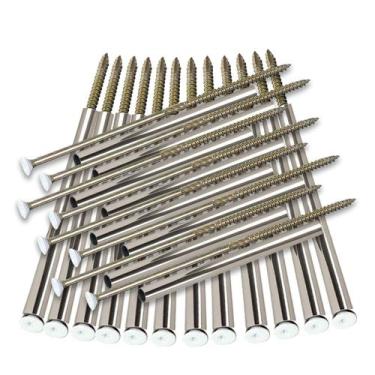Imagem de Parafusos para Calha Nvguoes 18 cm Branco - Pacote com 20 Unidades