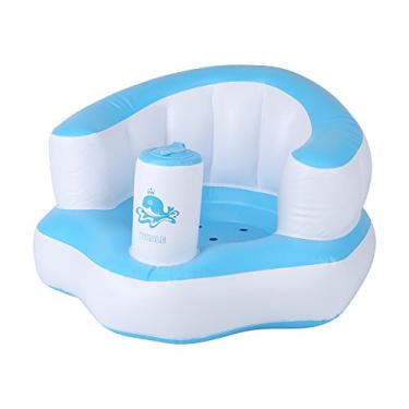 Imagem de Sofá com bomba embutida, sofá inflável para bebês saudáveis, piscina para banheiro, casa, mar, praia(azul)