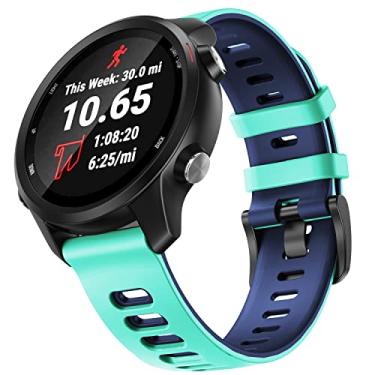 Imagem de Pulseira NSmart compatível com Forerunner 245/645 Music/Vivomove/Vivomove HR and Active 3 - Nandos-Store (Verde com Azul)