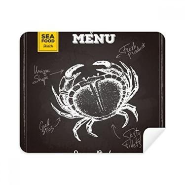 Imagem de Pano de limpeza de tela com estampa de caranguejo, organismo marinho, 2 peças, tecido de camurça