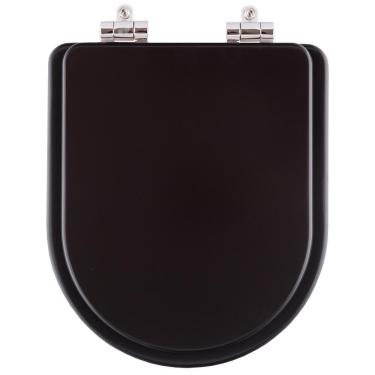 Imagem de Assento Sanitário Poliester Soft Close Link Marrom Fosco