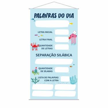 Imagem de Banner Escolar Pedagógico Palavras do Dia 120x65cm