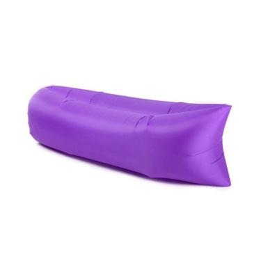 Imagem de Saco de dormir Sofa Inflavel Puff Camping Colchonete Magico Preguiçoso   Ar Praia Passeios Portatil Trilha