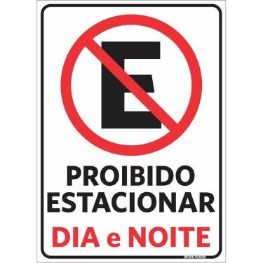 Imagem de Placa Sinalização Estacionamento - Proibido Estacionar