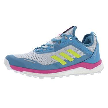 Imagem de adidas Women's Terrex Agravic Flow Trail Running Shoe, Halo Blue/Acid Yellow/Crystal White - 10