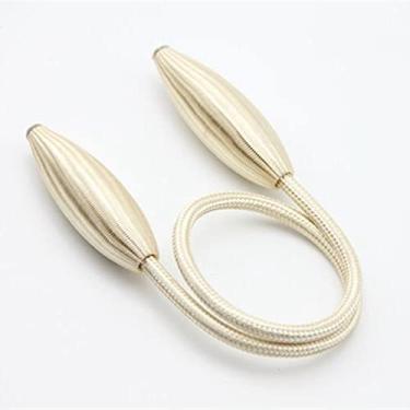 Imagem de Cortinas fortes com acessórios de haste de cortina de defletor de cortina de corda de liga de pelúcia, T0055, bege