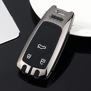 Imagem de CSHU Bolsa de couro para chave de carro capa chaveiro anel chave bolsa, adequado para Audi A4 Allroad B9 Q5 Q7 TT TTS 4M 8S 2016 2017 2018,1